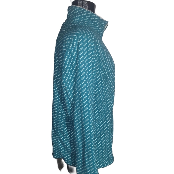 L.L.Bean Teal Colored Fleece Zipper Front Lightweight Jacket XL - Picture 4 of 7